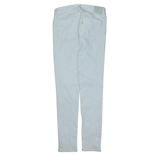Levi's Women's White 711 Skinny Jeans Size 27 Mid Rise Denim