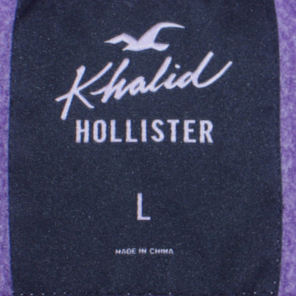 Mens UK Size L Hollister Purple Pullover Hoodie