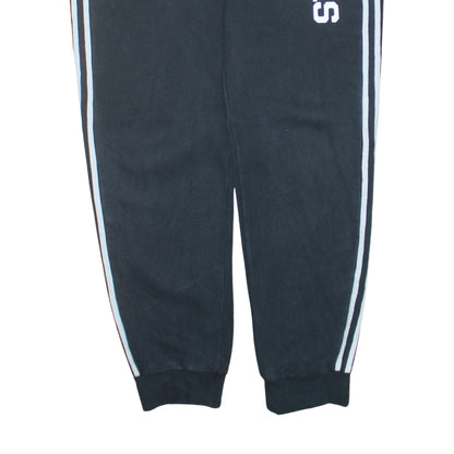 Adidas Men's Black Jogger Fleece Sweatpants L Side Stripe Regular Fit