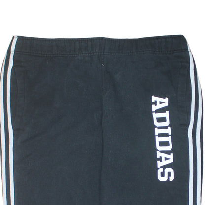 Adidas Men's Black Jogger Fleece Sweatpants L Side Stripe Regular Fit