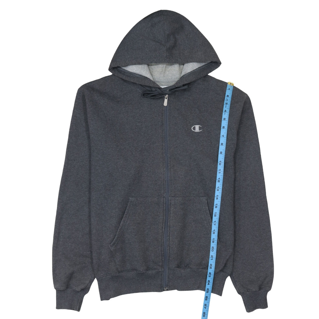 Mens UK Size M Champion Grey Full Zip Hoodie