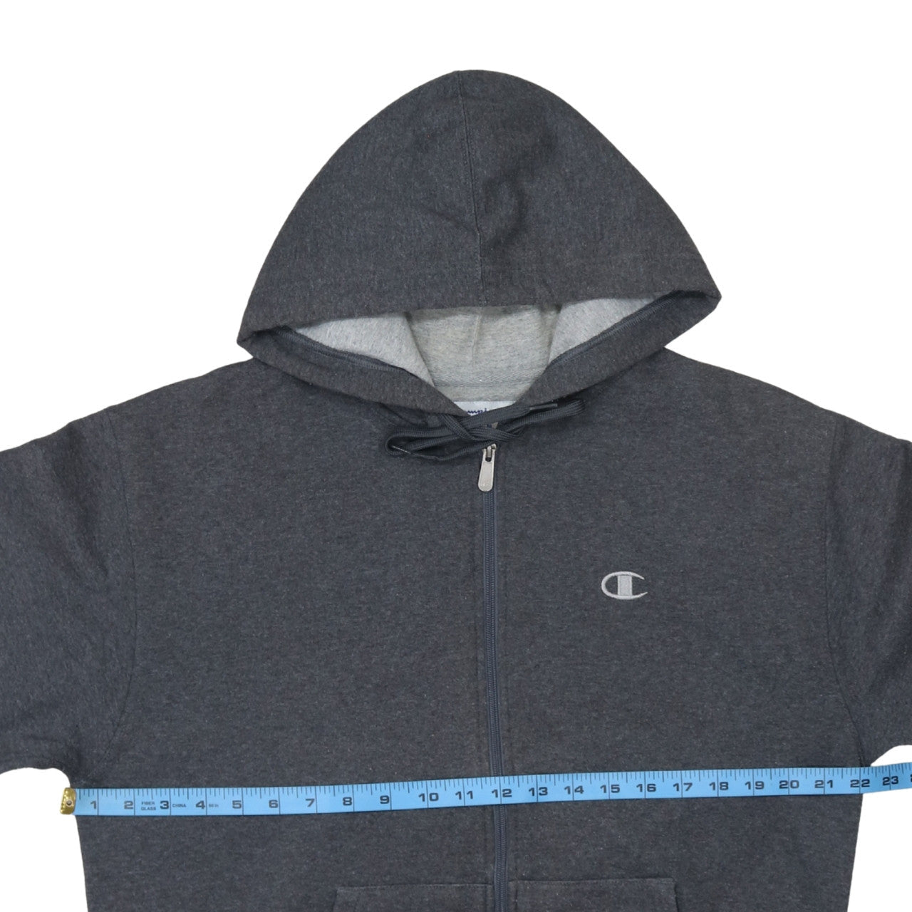 Mens UK Size M Champion Grey Full Zip Hoodie
