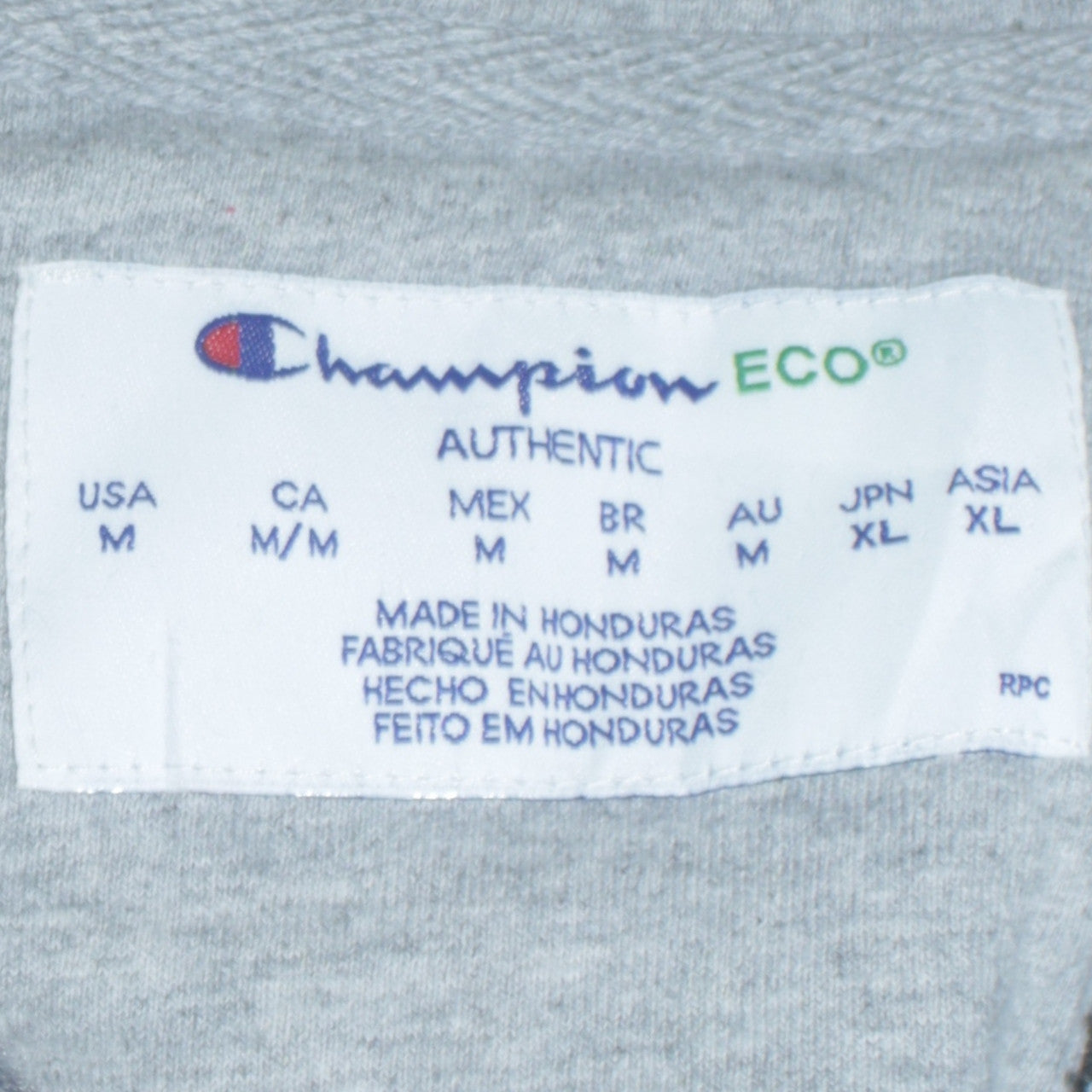 Mens UK Size M Champion Grey Full Zip Hoodie