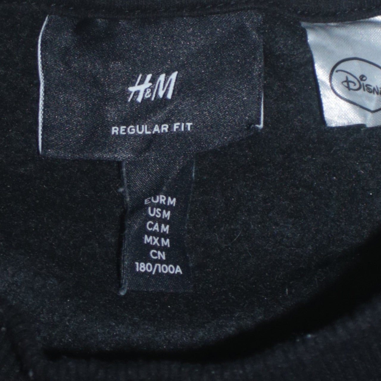 Mens UK Size M H&M Black Pullover Sweatshirt