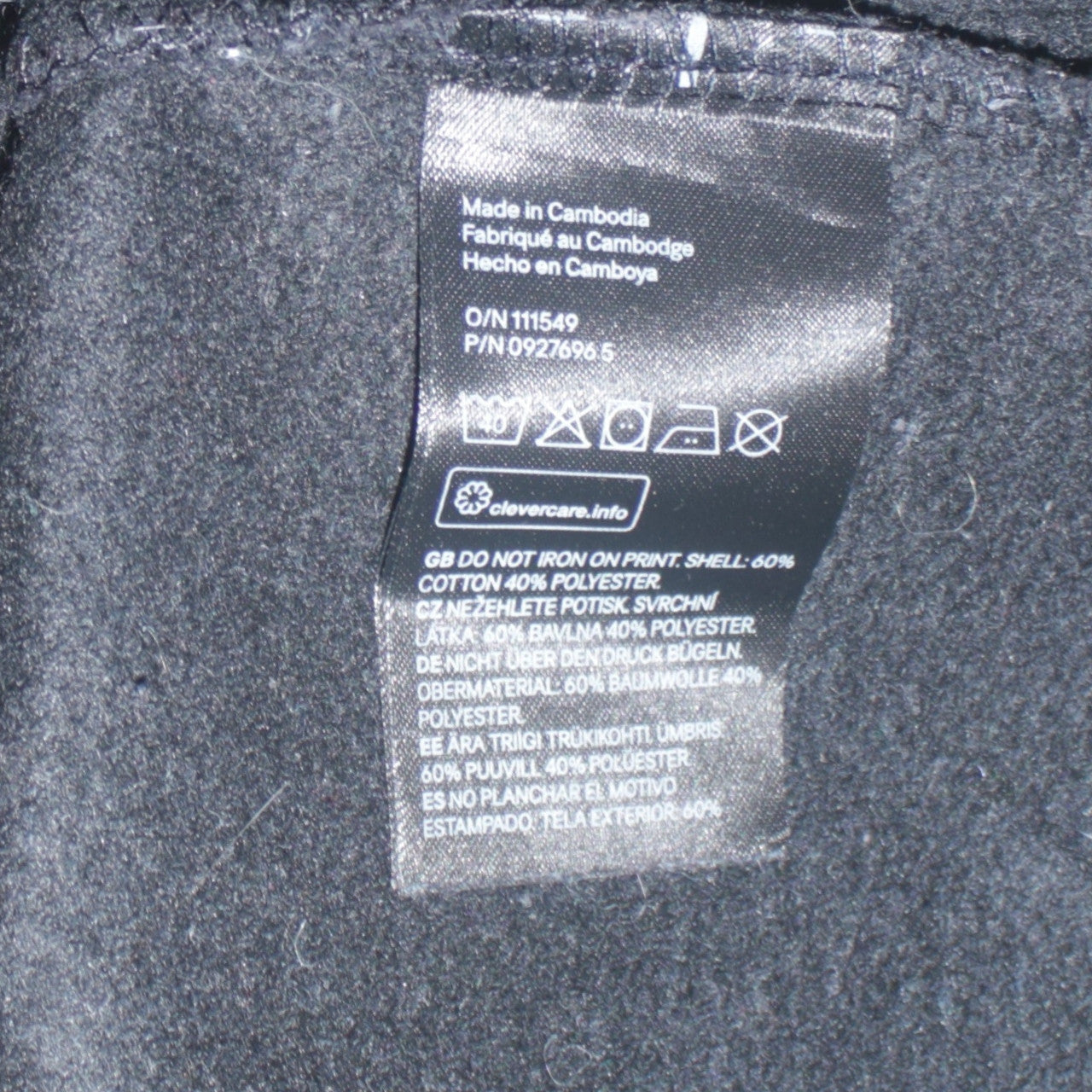 Mens UK Size M H&M Black Pullover Sweatshirt