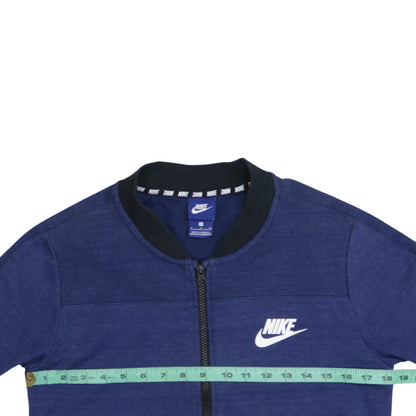Mens UK Size S Nike Blue Full Zip Sweatshirt
