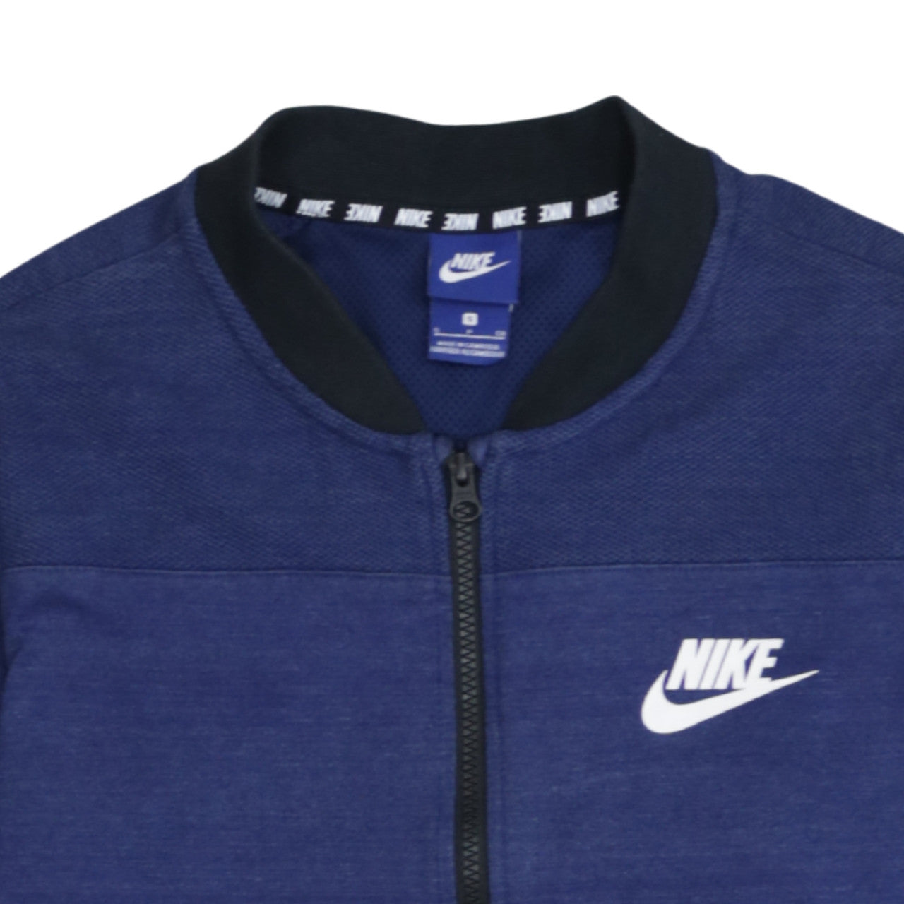 Mens UK Size S Nike Blue Full Zip Sweatshirt