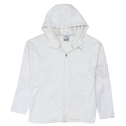 Womens UK Size 12 PUMA White Full Zip Hoodie