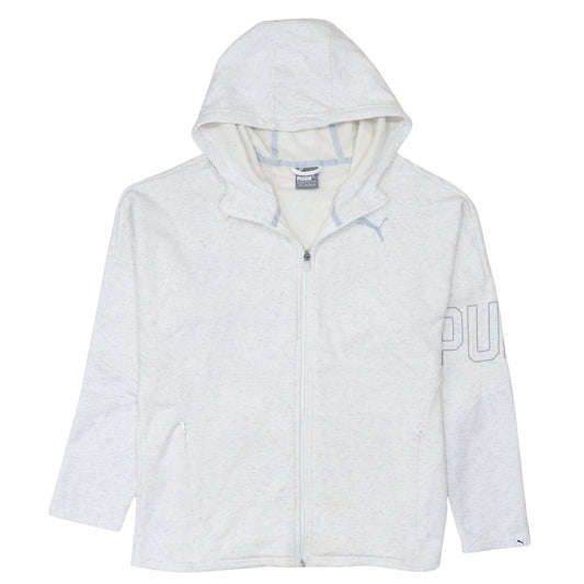 Womens UK Size 12 PUMA White Full Zip Hoodie
