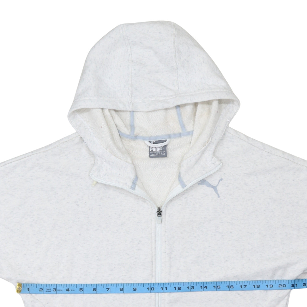 Womens UK Size 12 PUMA White Full Zip Hoodie
