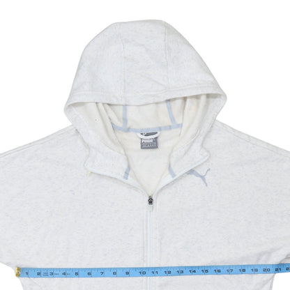Womens UK Size 12 PUMA White Full Zip Hoodie
