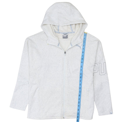 Womens UK Size 12 PUMA White Full Zip Hoodie