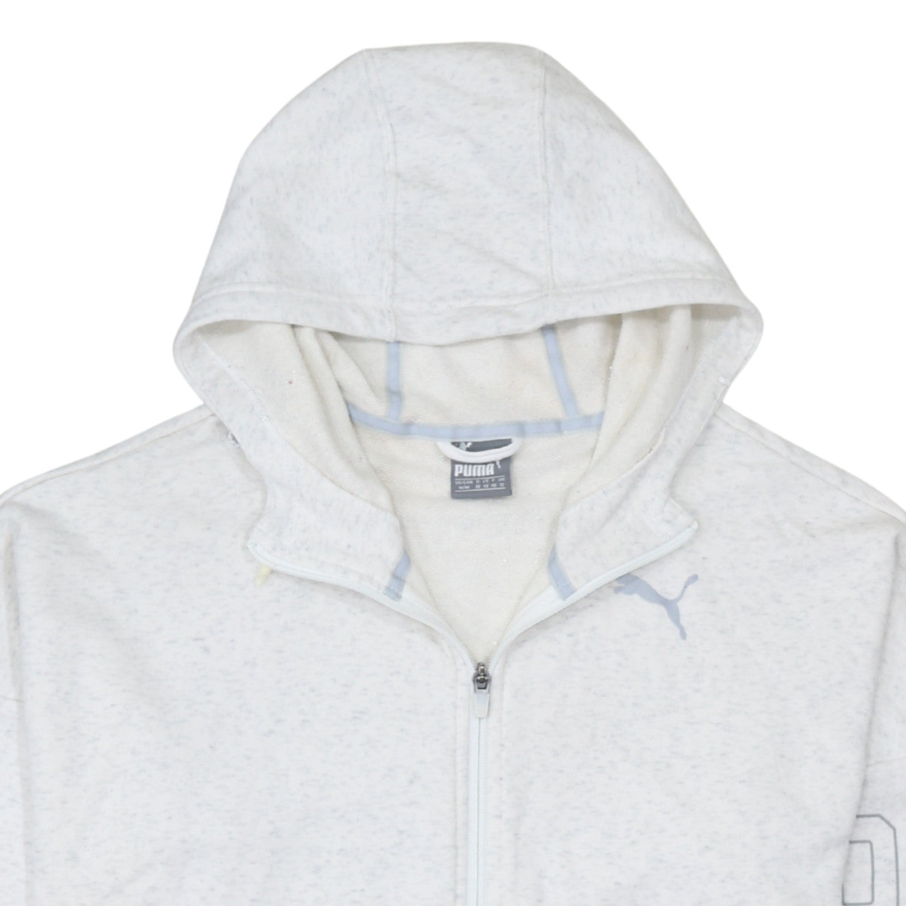 Womens UK Size 12 PUMA White Full Zip Hoodie