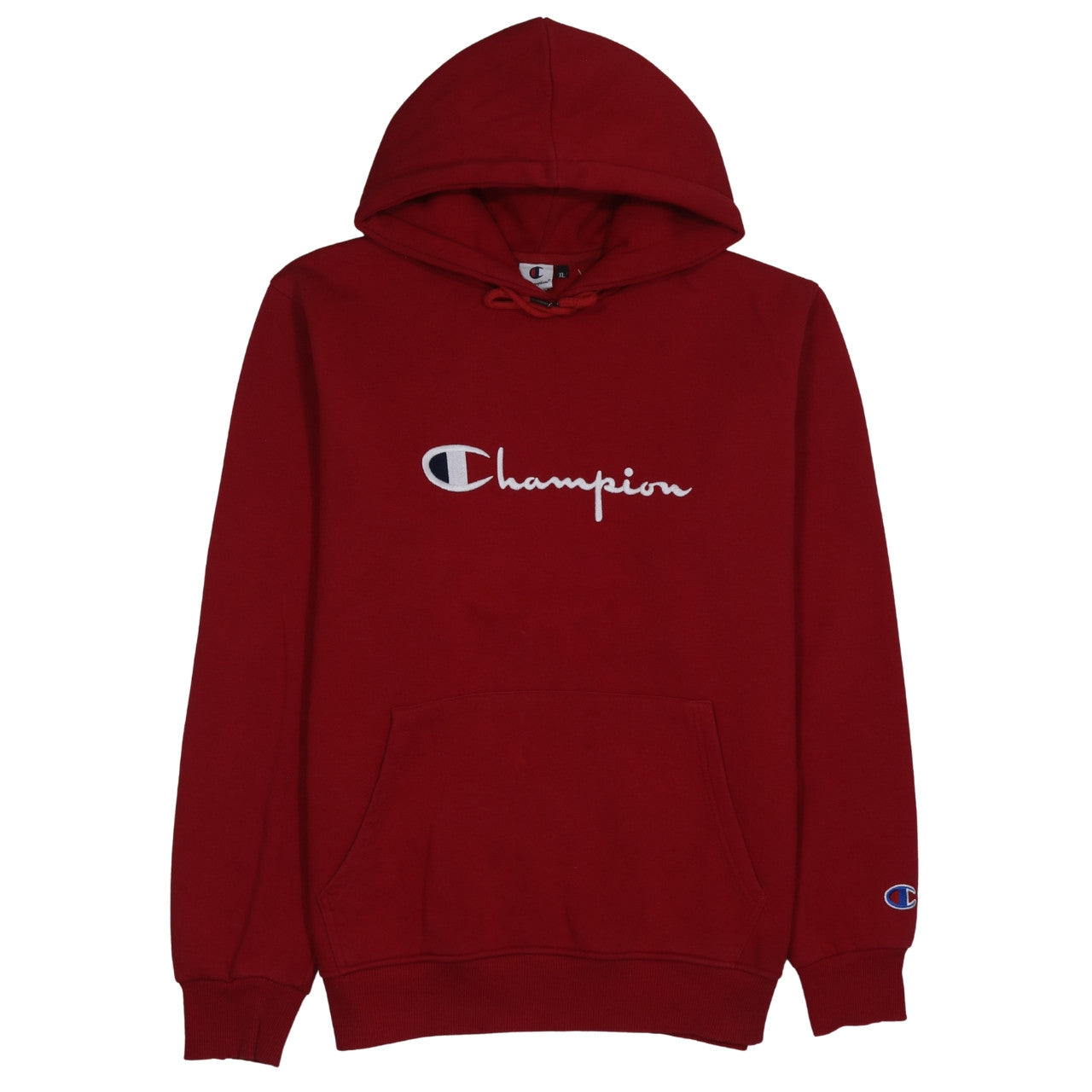 Mens UK Size XL Champion Red Pullover Hoodie