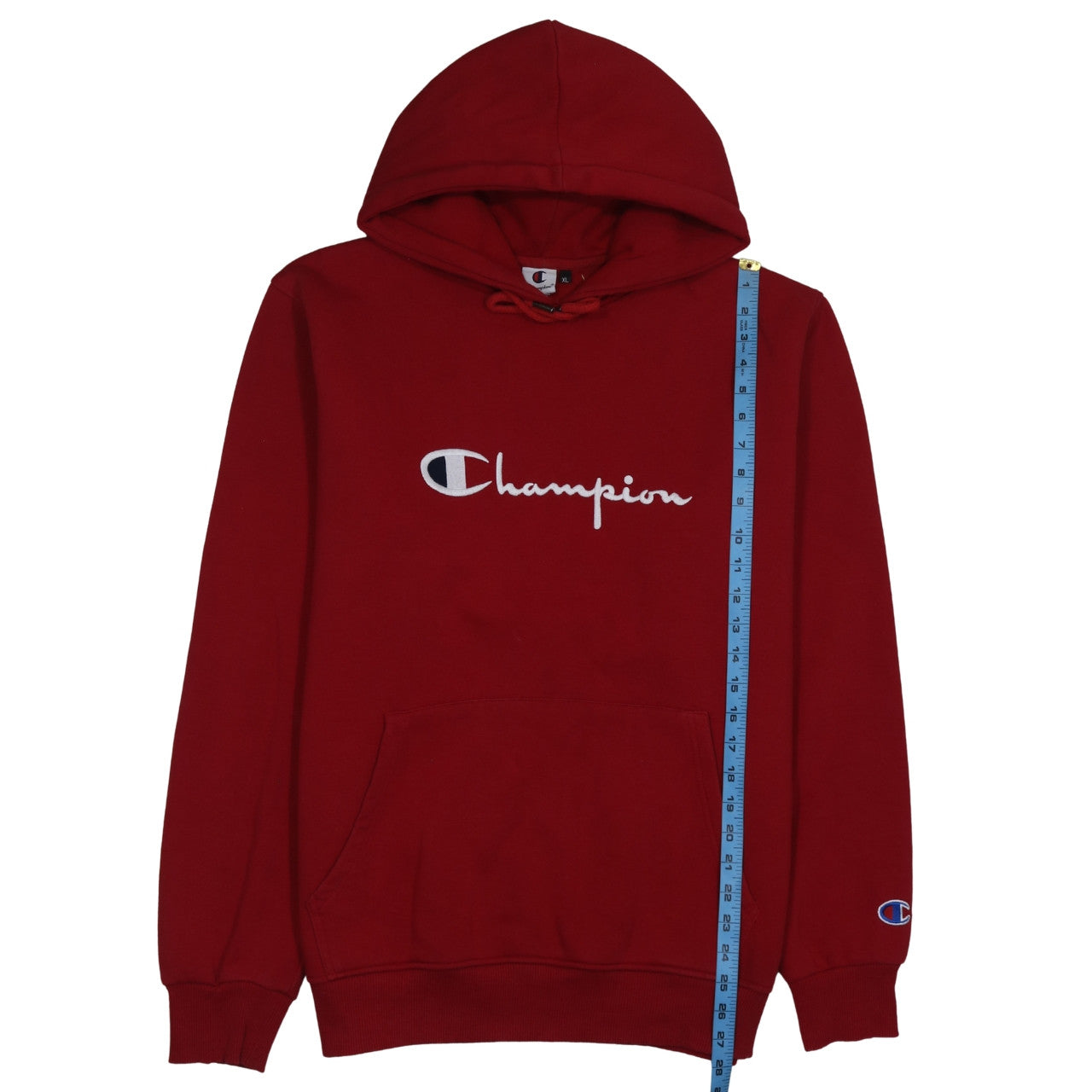 Mens UK Size XL Champion Red Pullover Hoodie