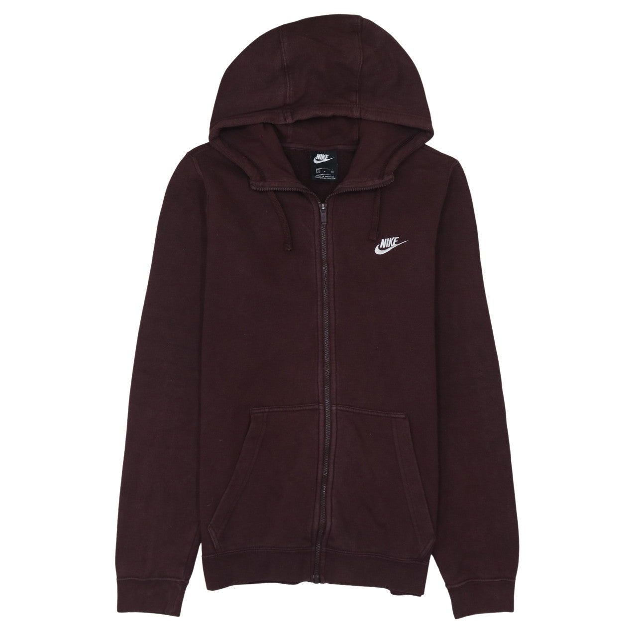 Mens UK Size S Nike Brown Full Zip Hoodie