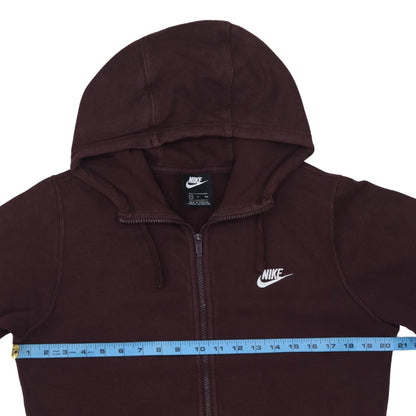 Mens UK Size S Nike Brown Full Zip Hoodie