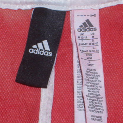 Womens UK Size M adidas Red Full Zip Sweatshirt