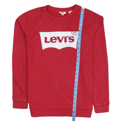 Mens UK Size S Levi's Red Pullover Sweatshirt