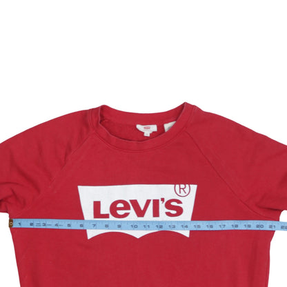 Mens UK Size S Levi's Red Pullover Sweatshirt