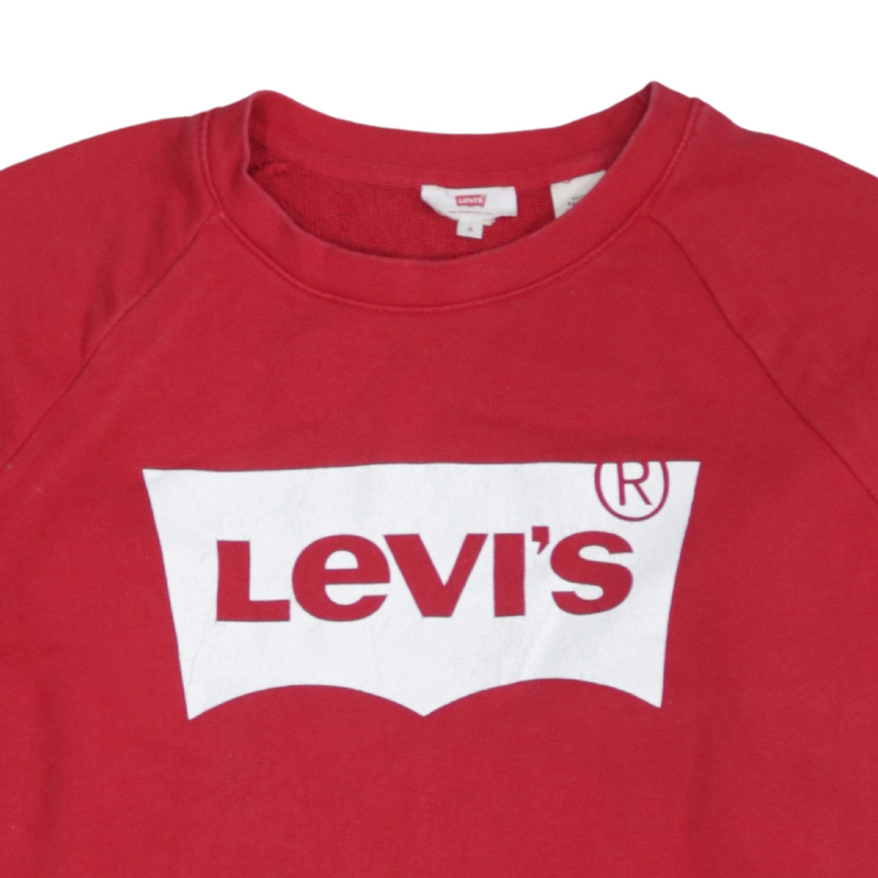 Mens UK Size S Levi's Red Pullover Sweatshirt