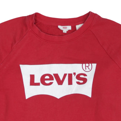 Mens UK Size S Levi's Red Pullover Sweatshirt