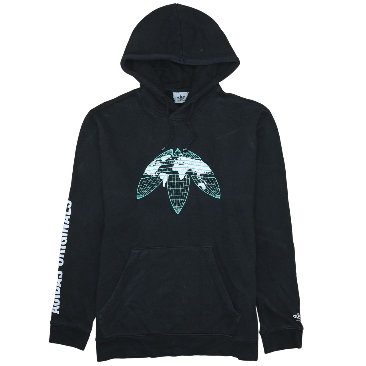 Mens UK Size L adidas Black Pullover Hoodie