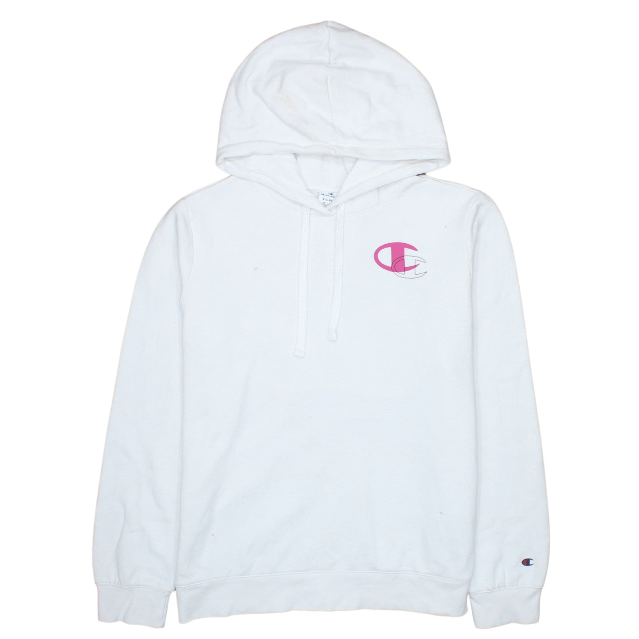Womens UK Size XL Champion White Pullover Hoodie