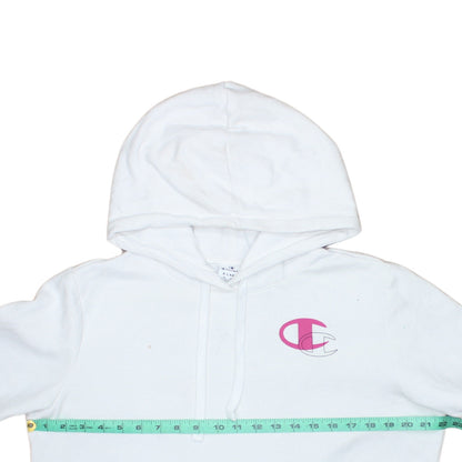 Womens UK Size XL Champion White Pullover Hoodie