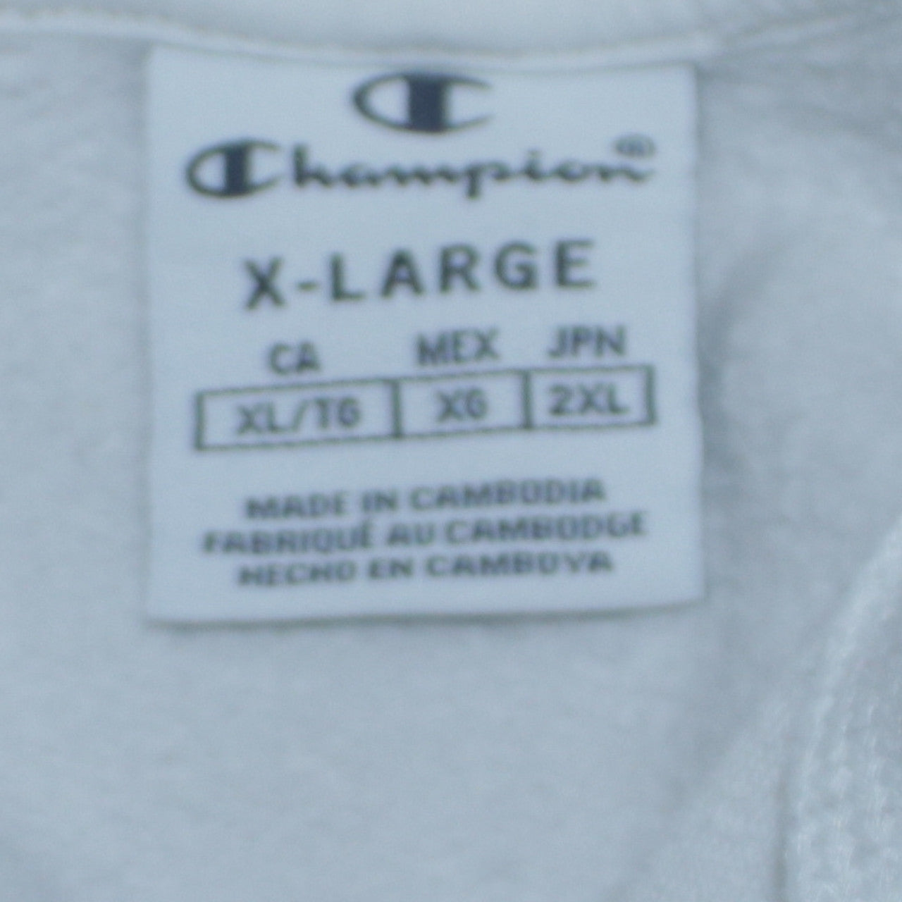 Womens UK Size XL Champion White Pullover Hoodie