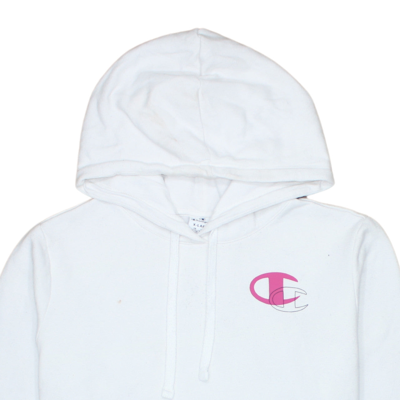 Womens UK Size XL Champion White Pullover Hoodie