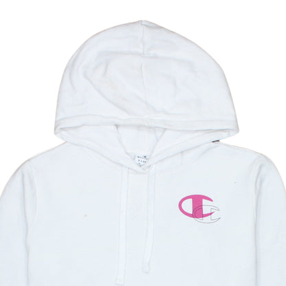 Womens UK Size XL Champion White Pullover Hoodie