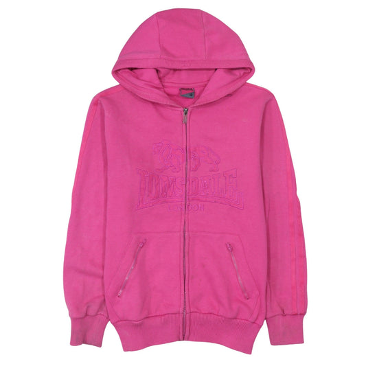 Womens UK Size 10 Lonsdale Pink Full Zip Hoodie