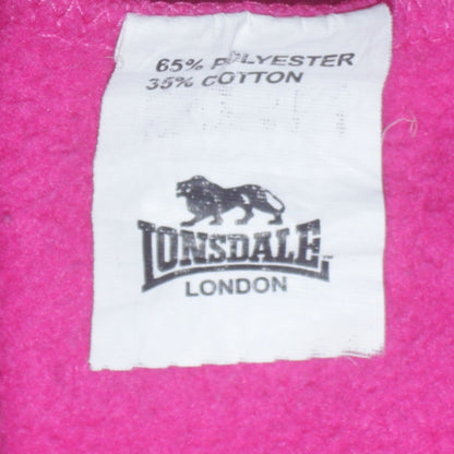 Womens UK Size 10 Lonsdale Pink Full Zip Hoodie