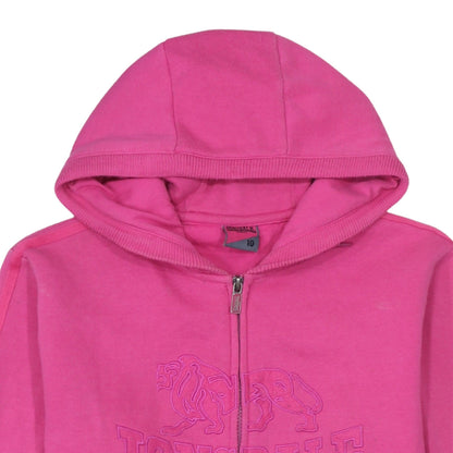Womens UK Size 10 Lonsdale Pink Full Zip Hoodie