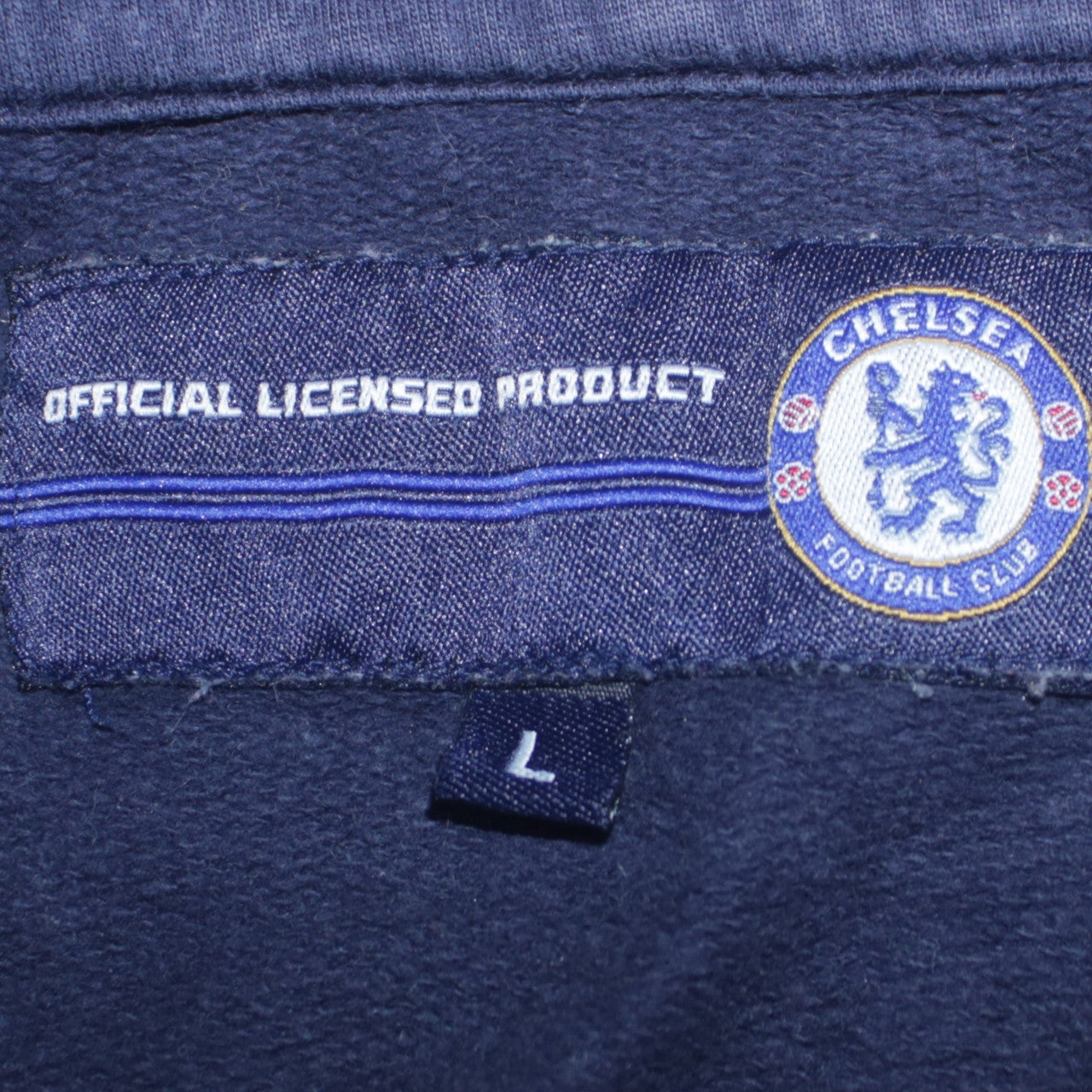 Mens UK Size L Chelsea Football Club Blue Pullover Hoodie