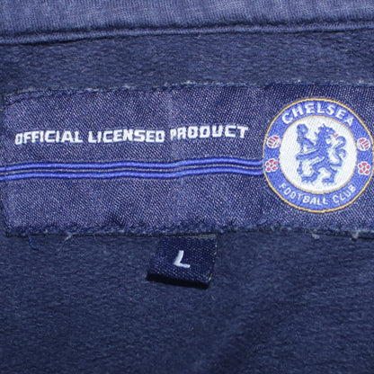 Mens UK Size L Chelsea Football Club Blue Pullover Hoodie