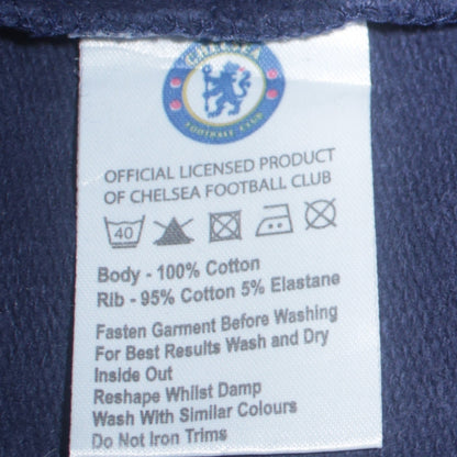 Mens UK Size L Chelsea Football Club Blue Pullover Hoodie