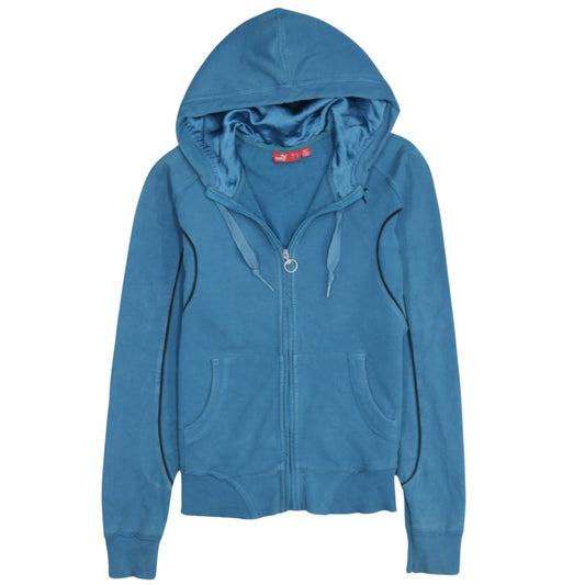 Womens UK Size 10 PUMA Blue Full Zip Hoodie