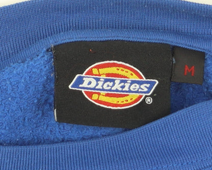Dickies Men Blue Cotton Crew Neck Pullover Jumper M