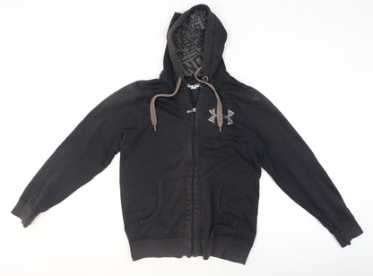 Under Armour Men's Black Small ColdGear Hooded Track Jacket
