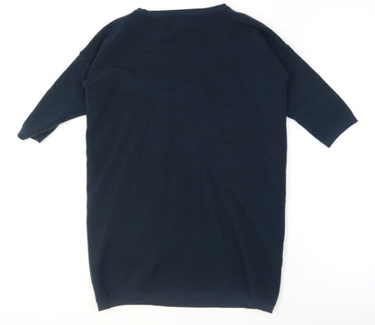Womens UK Size L Jigsaw Blue Tunic Jumper