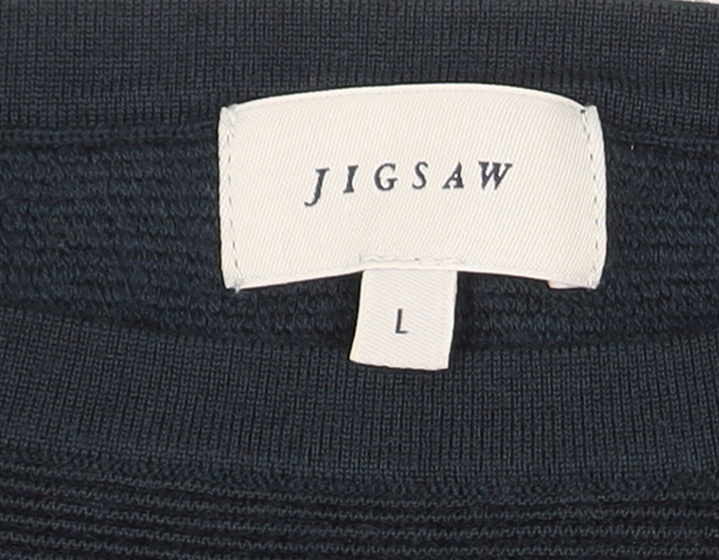 Womens UK Size L Jigsaw Blue Tunic Jumper