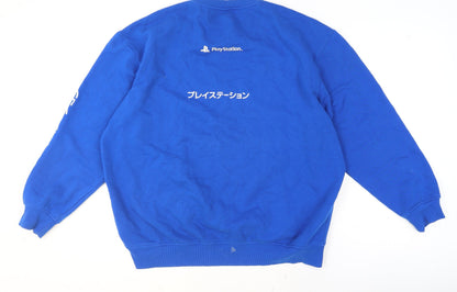 Mens UK Size L H&M Blue Pullover Sweatshirt