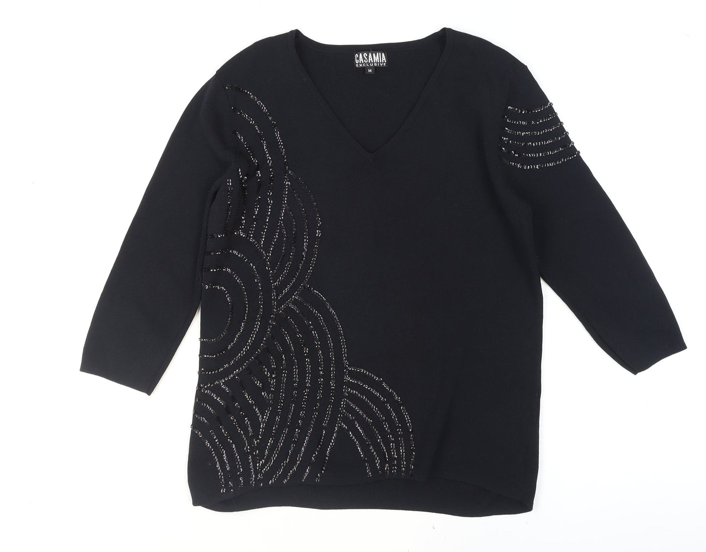 Womens UK Size M Casamia Black Pullover Jumper