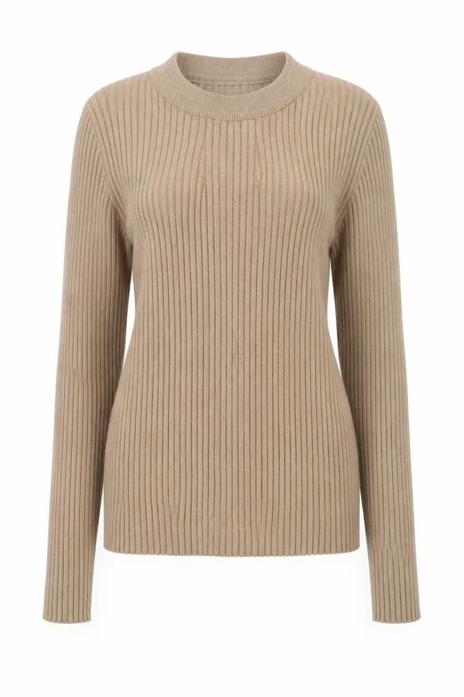 Womens UK Size XL Pieces Beige Pullover Jumper