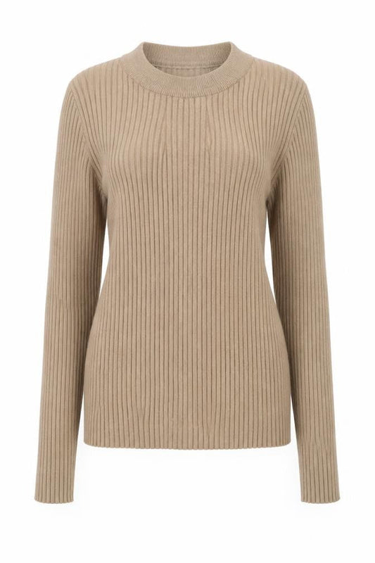 Womens UK Size XL Pieces Beige Pullover Jumper