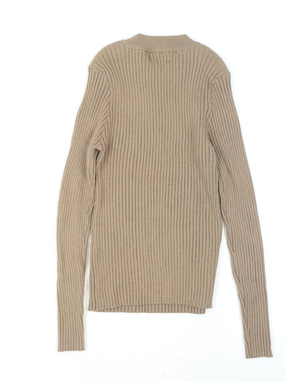 Womens UK Size XL Pieces Beige Pullover Jumper