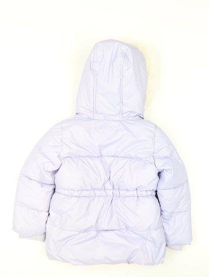 Girls UK Size 4-5 Years Marks and Spencer Purple Puffer Jacket