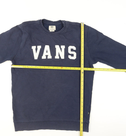 Womens UK Size M VANS Blue Pullover Sweatshirt